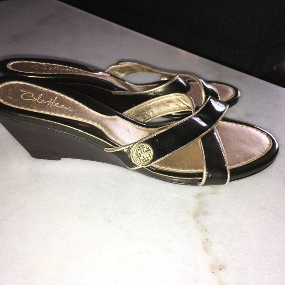 cole haan patent wedge